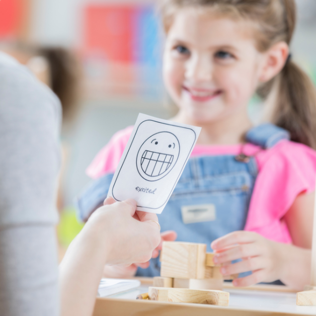 Therapists at All About Therapy in Raleigh support expressive and receptive language skills, helping children understand and use words, phrases, and concepts. We foster communication that supports success in school, home, and social environments.